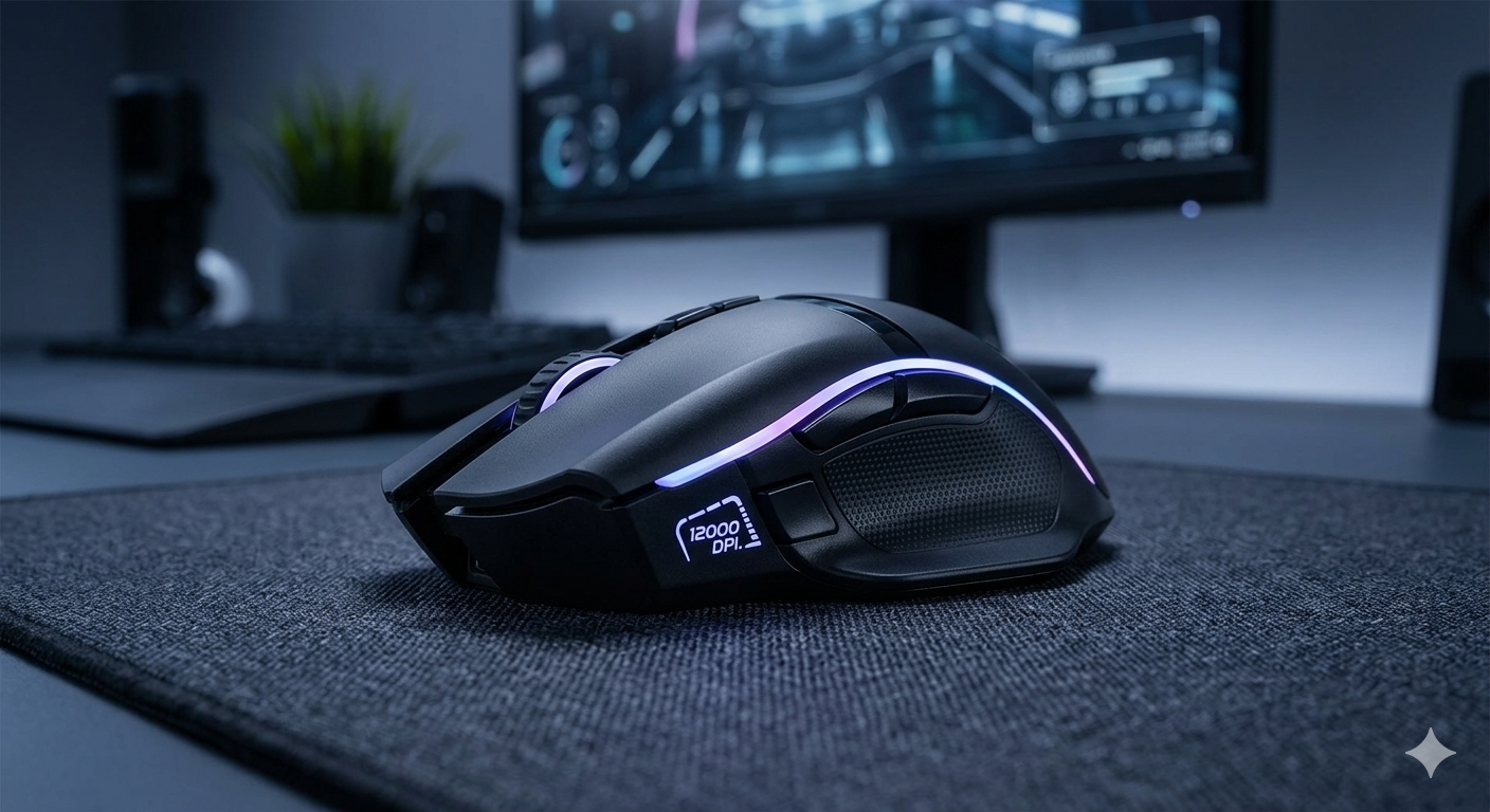 Ergonomic RGB Gaming Mouse - 12000 DPI