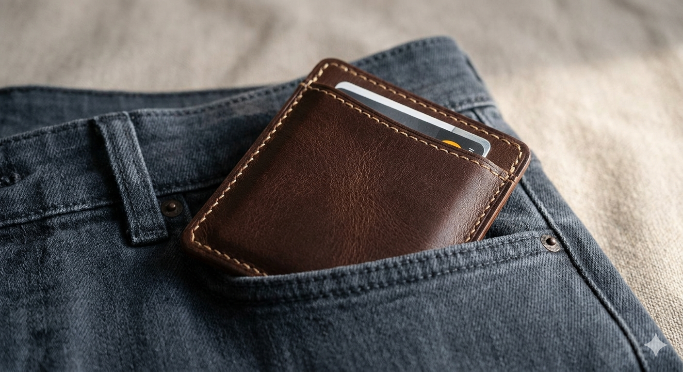 Minimalist Leather Slim Wallet for Men